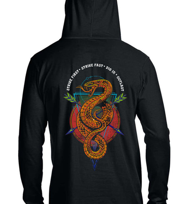 Strike First. Strike Fast. Tee-Hoodie